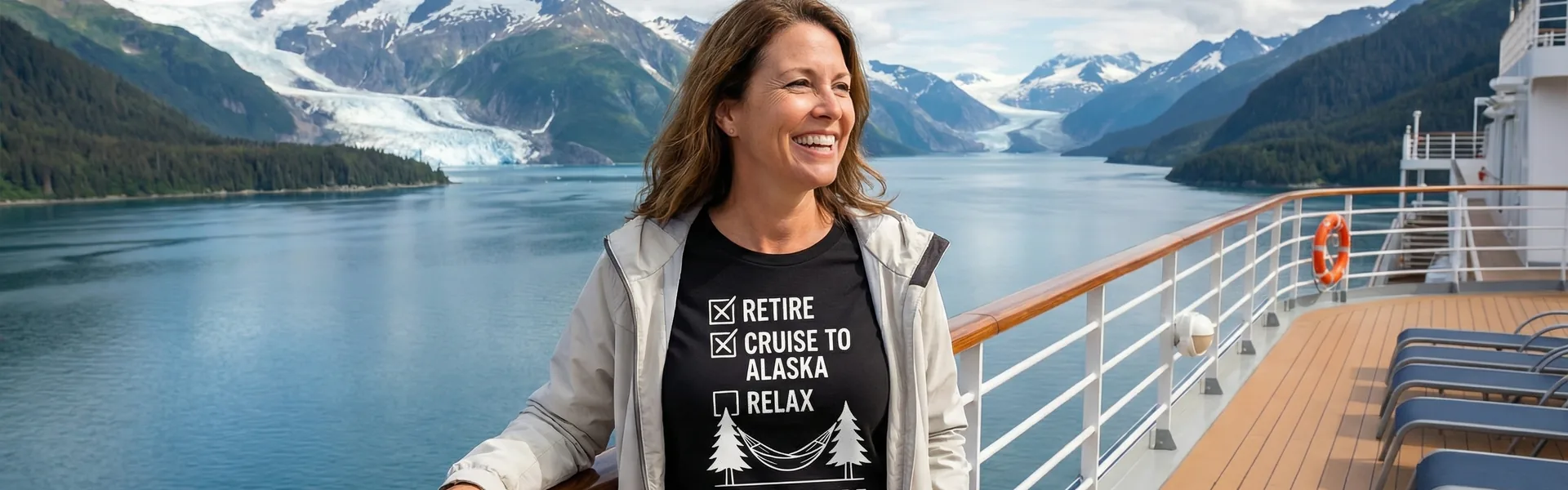 retirement cruise shirt — Alaska Cruise Tees collection banner