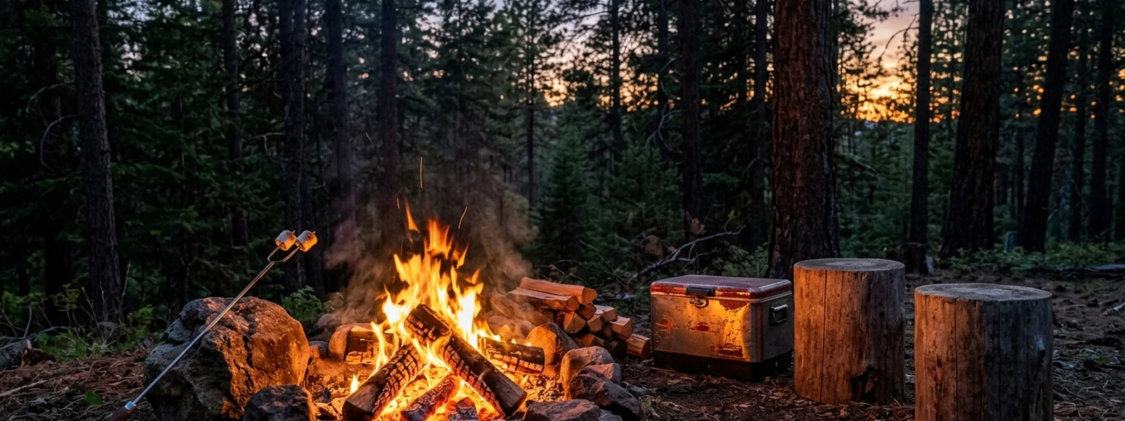 Campfire & S'mores collection hero banner - Camp Life Shirts