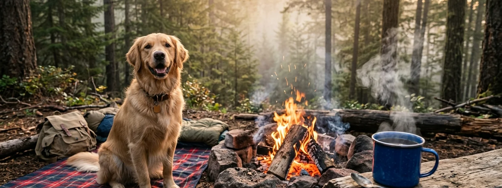 Dogs & Camping collection hero banner - Camp Life Shirts