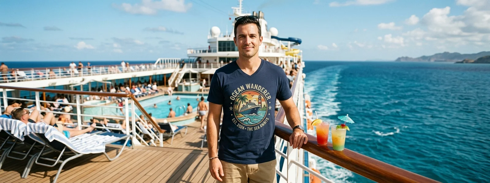 Cruise V-Neck Tees collection hero banner - Cruise Shirt Co