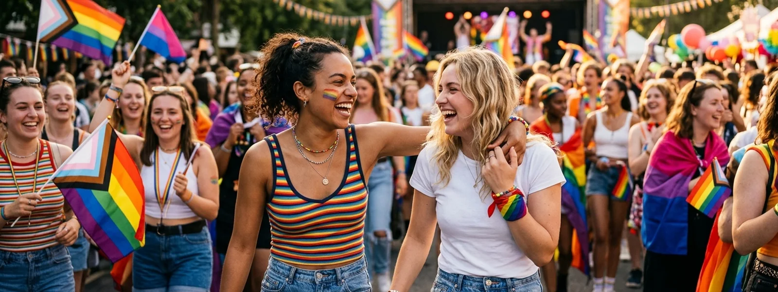 Lesbian Pride collection hero banner - Pride Shirt Co