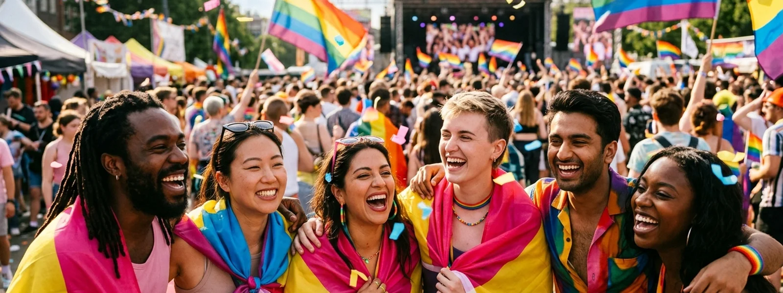 Pansexual Pride collection hero banner - Pride Shirt Co