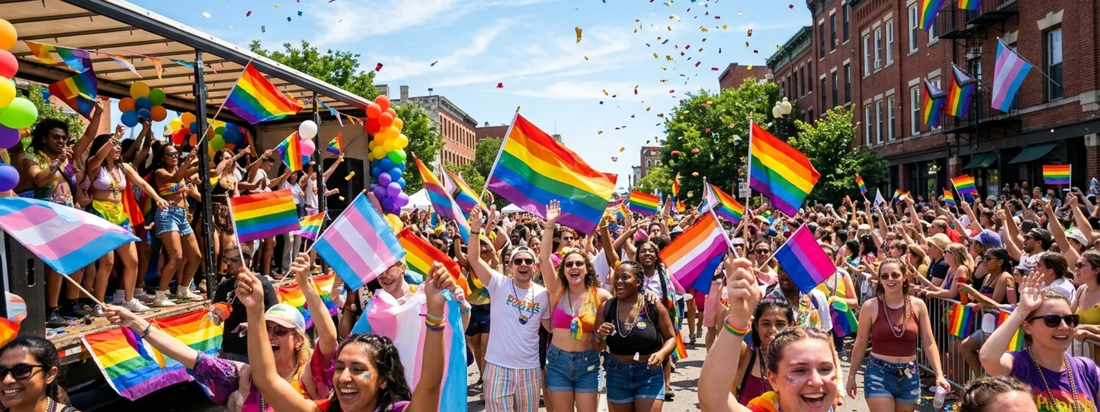 Rainbow Pride collection hero banner - Pride Shirt Co